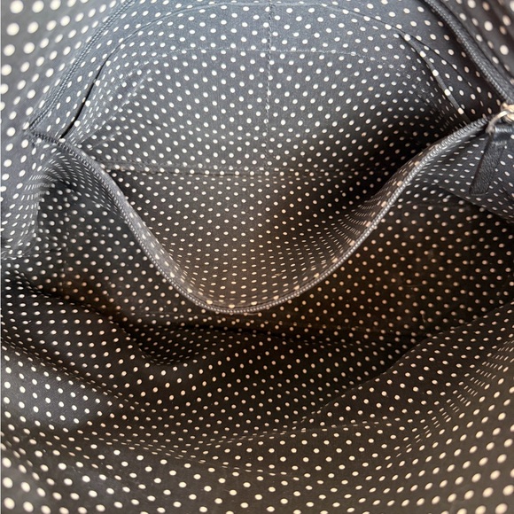 Kate Spade Made In Italy Vintage Handbag Nylon w/ Snake Skin Trim Polka Dot Int - Picture 12 of 17